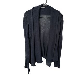 Wooden Ships Paola Buendia Womens Open Knit Cardigan Sweater Size M/L Grey